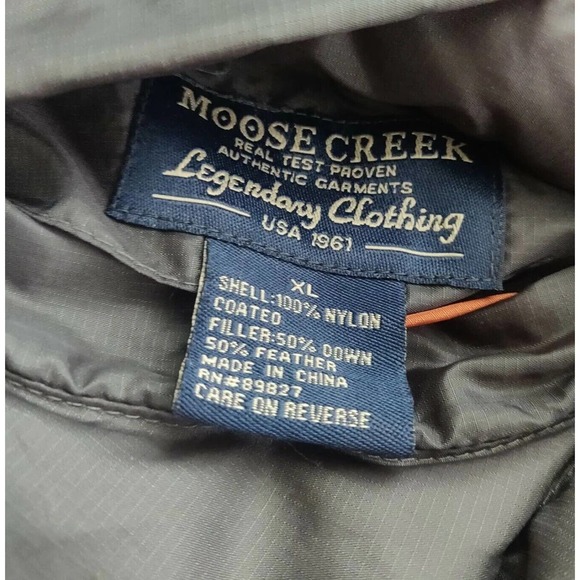 Vintage Moose Creek Mens Vest Reversible Puffer Size XL Full Zip Gray Orange - Picture 8 of 8